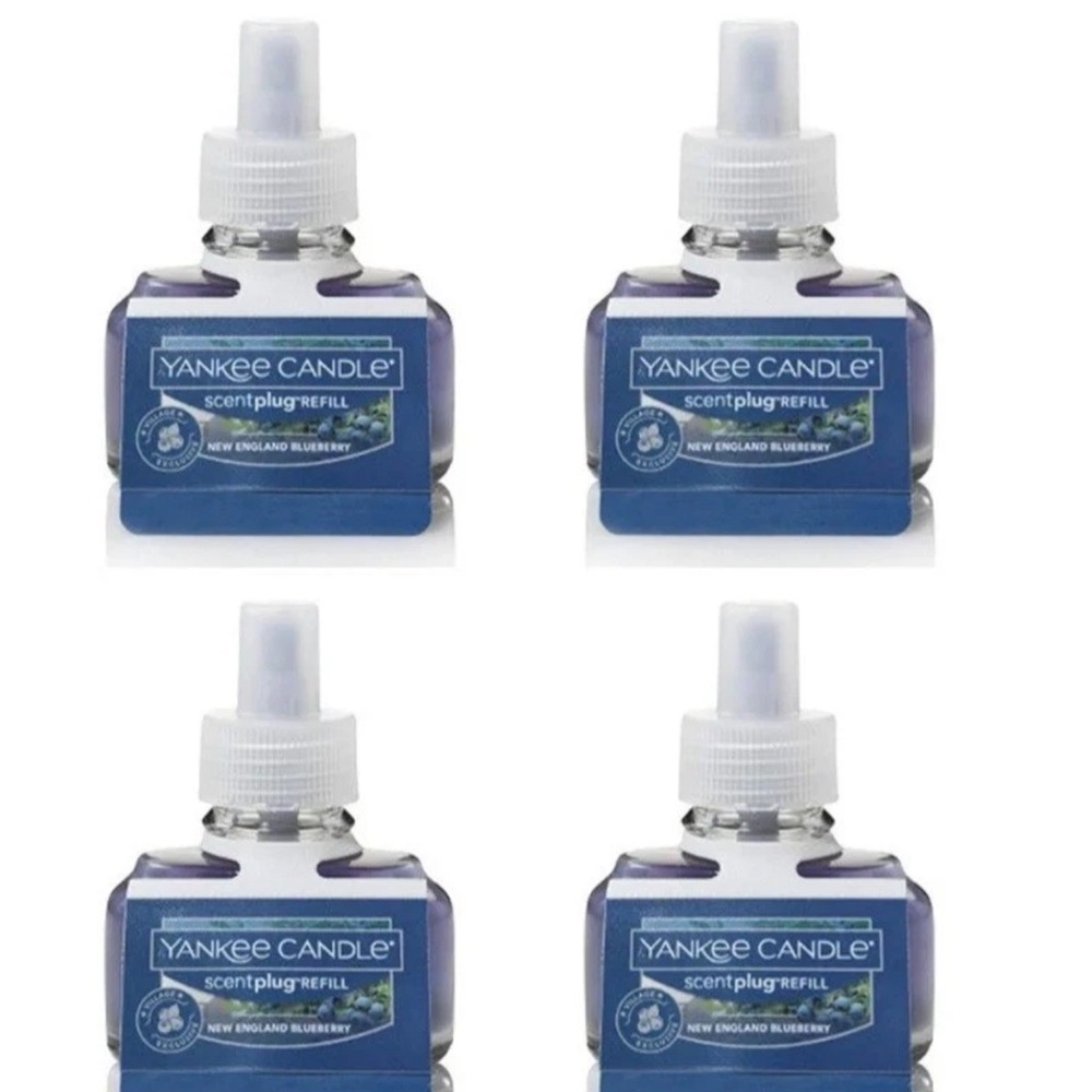 New Yankee Candle New England Blueberry Scentplug Refills Set of 4